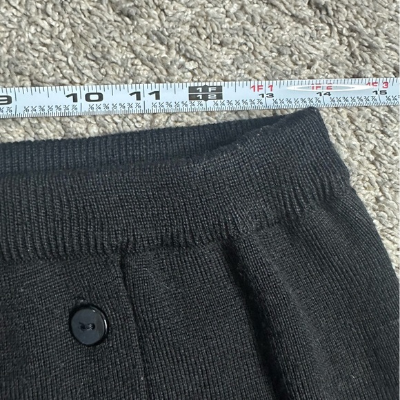 Nina Charles Kasper ASL wool blend maxi skirt Medium black buttons whimsigoth - Picture 6 of 7